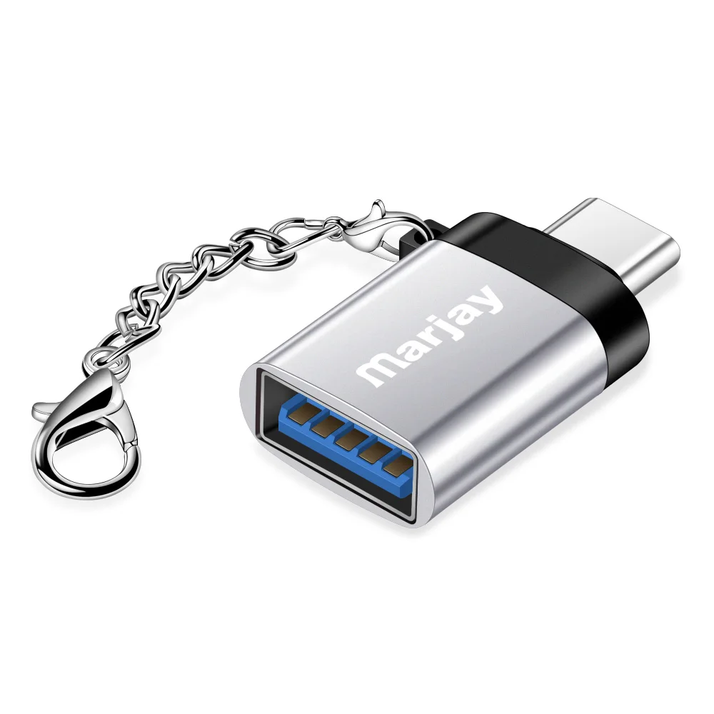 Marjay адаптер USB type C до USB 3,0 адаптер Thunderbolt 3 Тип C адаптер OTG кабель для Macbook pro Air samsung S10 S9 USB OTG - Цвет: Silver