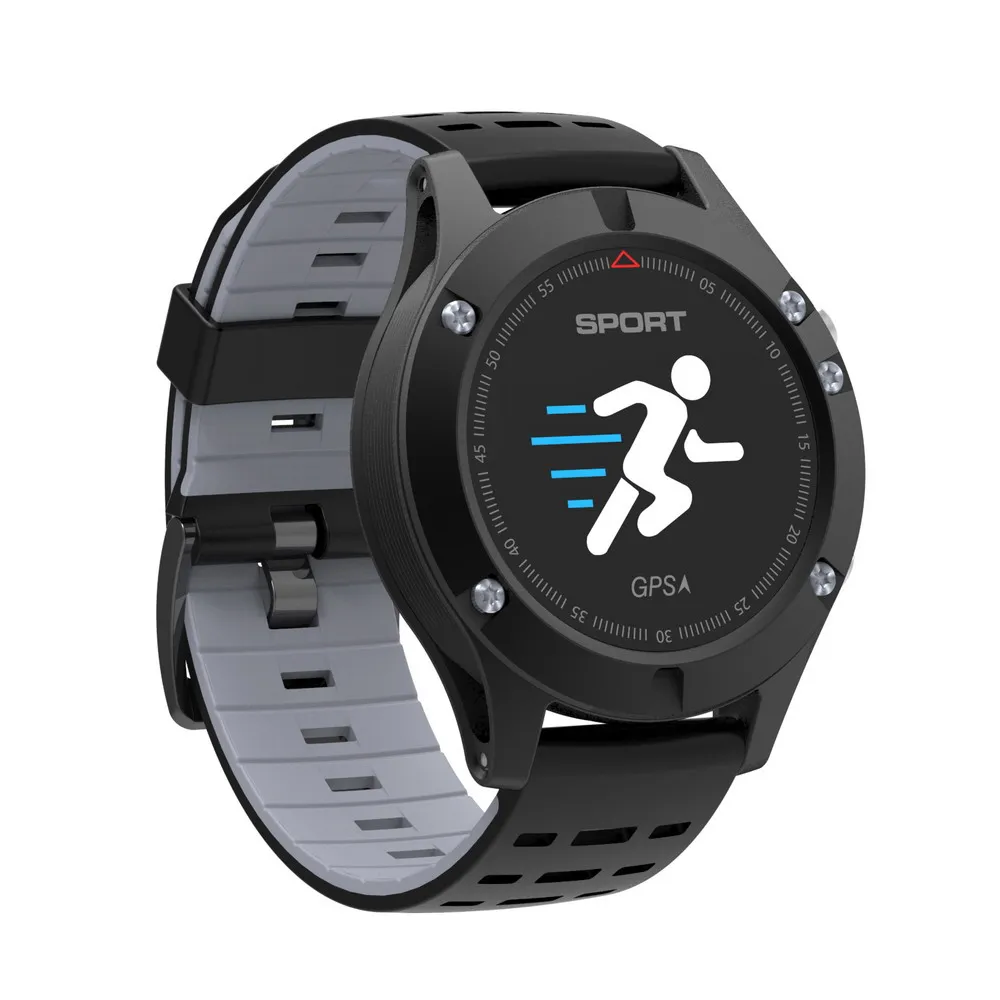 OGEDA мужские F5 gps Смарт часы альтиметр барометр термометр Bluetooth 4,2 смарт часы беспроводные устройства для IOS Android - Цвет: Серый
