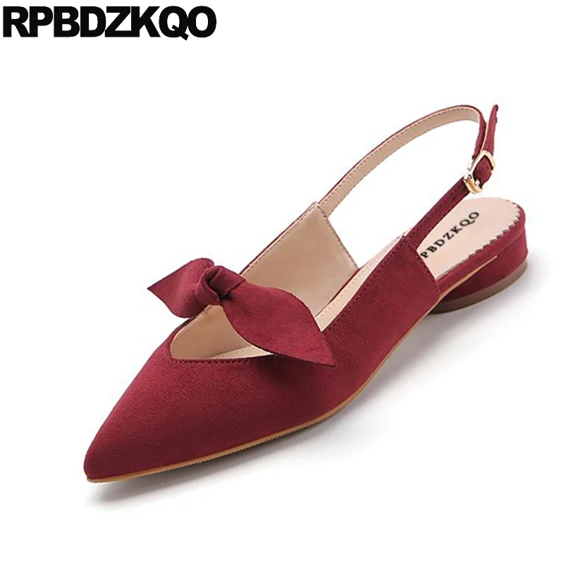 Туфли женские на плоской подошве красивые туфли с маленьким бантом ремешком