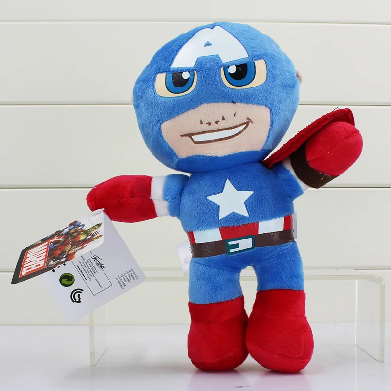 4 вида 20 см Мстители плюшевые зеленые Халк Тор Капитан Америка Железный человек