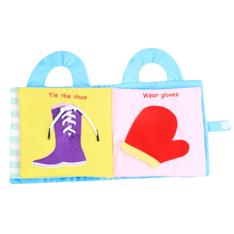 Детская тренировочная тканевая книга My First Book Braid Girl Learning Resources Baby Development детская