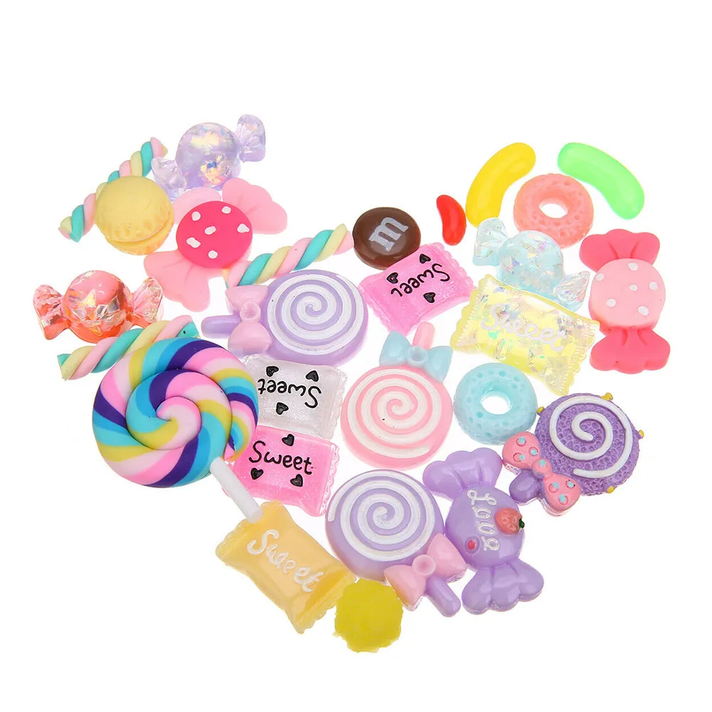 30 шт. аксессуары бусины для слаймов милые конфетные плоскогубцы принадлежности