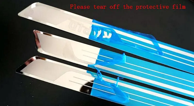 Тонкие накладки на пороги двери из нержавеющей стали наклейки крышку автомобиля