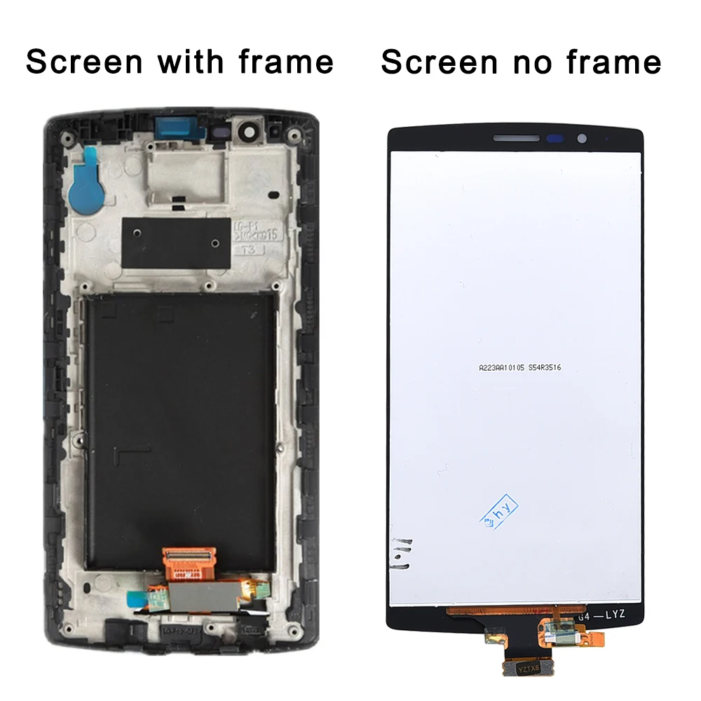 Оригинальный черный ЖК дисплей 5 дюйма 2560x1440 LG G4 H815 с кодирующий преобразователь
