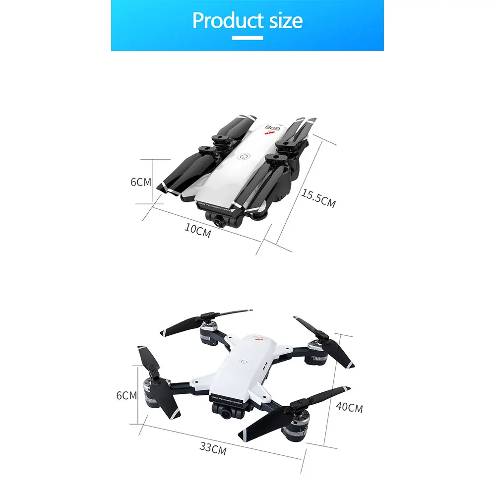 Новый складной Радиоуправляемый Дрон GPS WIFI FPV с 1080P широкоугольной HD камерой 14