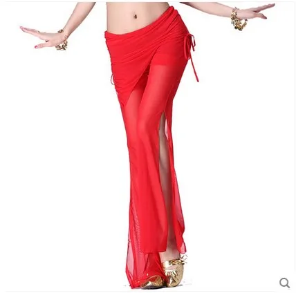 Новые костюмы для танца живота сексуальные газовые штаны на талии женщин брюки