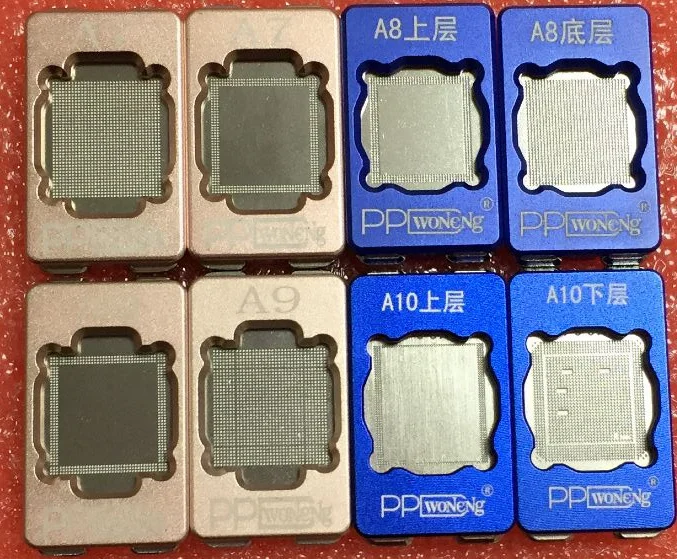 

PPD чип BGA трафарет для реболлинга для iPhone 6S 6 Plus 6SP 7 A7 A8 A9 A10 CPU Ram верхний нижний реболл инструмент трафареты Оловянная форма