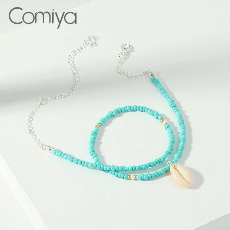 Comiya корейские ожерелья для Чехол женский кулон Feminino Bijoux акриловые бусины ожерелье Макси индийская ромашка