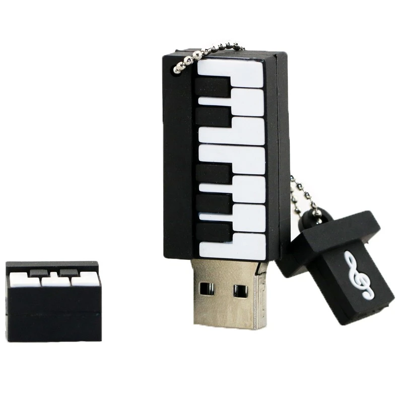 USB-флеш-накопитель с цепочкой 8 ГБ 16 32 64 128 силиконовое пианино 256 | Компьютеры и