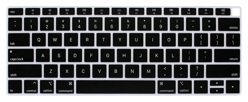 Защита клавиатуры США для Macbook Air 13 A1932 Силиконовая Защитная пленка для клавиатуры крышка MacbookAir 13,3 A1932 защита кожи - Цвет: Черный