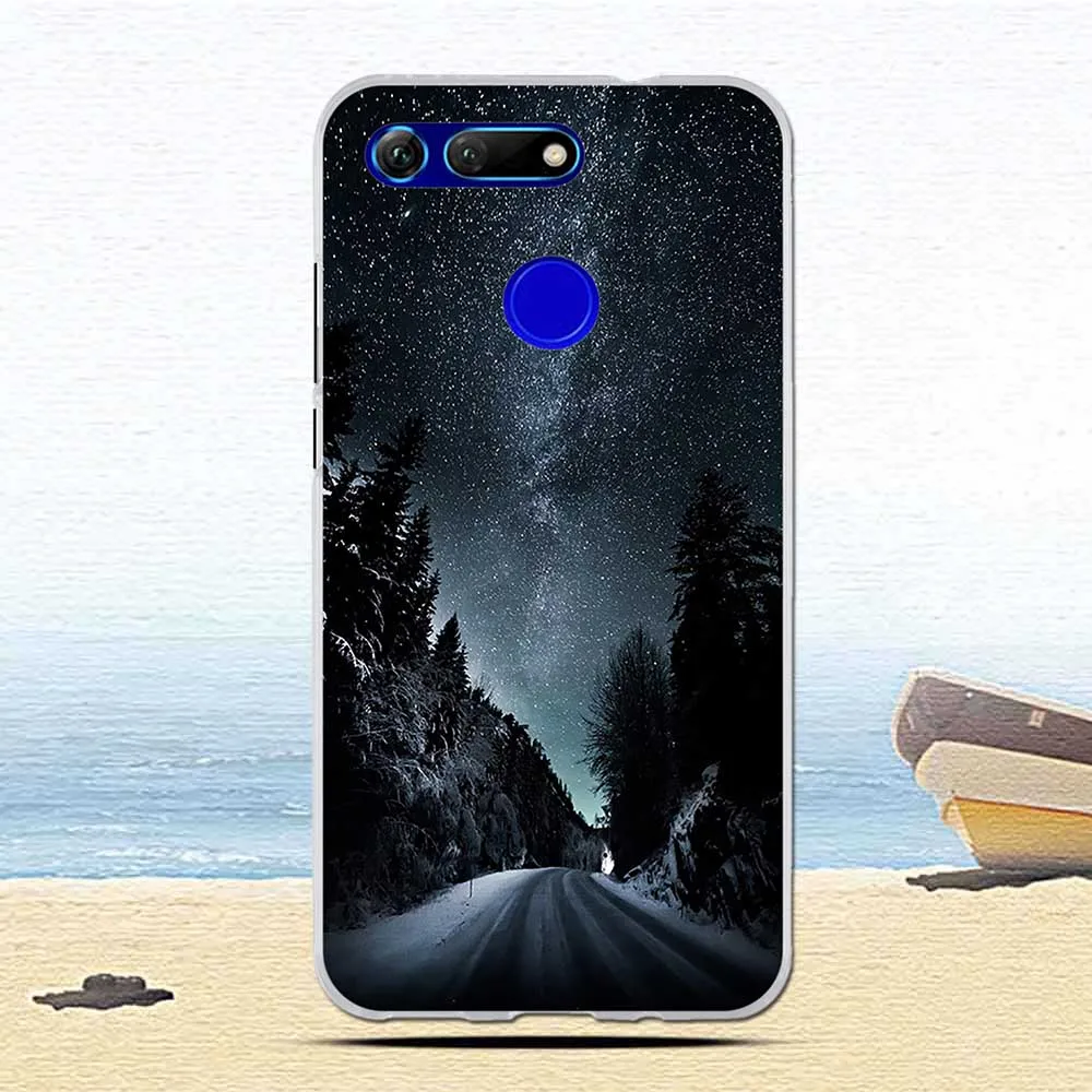 Soft Capa For Honor View 20 V20 Phone Cases Cute Cats Painted Case Fundas Huawei Protective Back Bag |