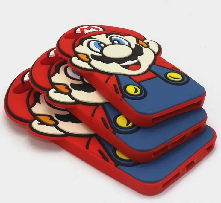 Модный 3D Забавный Милый мультяшный Супер Марио Силиконовый чехол для iphone 6 7 8 Plus X