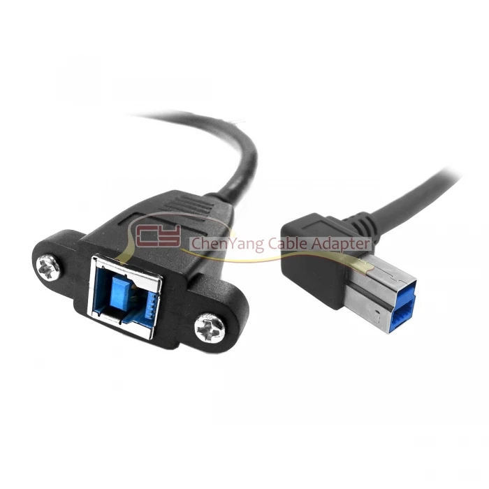 CY 50 см USB 3 0 крепление на заднюю панель B Тип Женский до 90 градусов прямоугольный