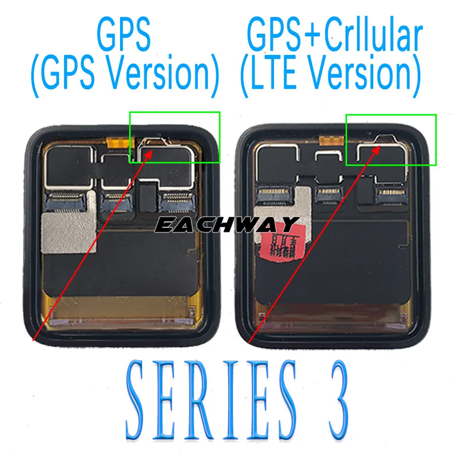 Original For Apple Watch Series 3 GPS LCD Display Touch Screen Digitizer Series3 S3 38mm/42mm Lcd Pantalla Replacement +Tools | Мобильные
