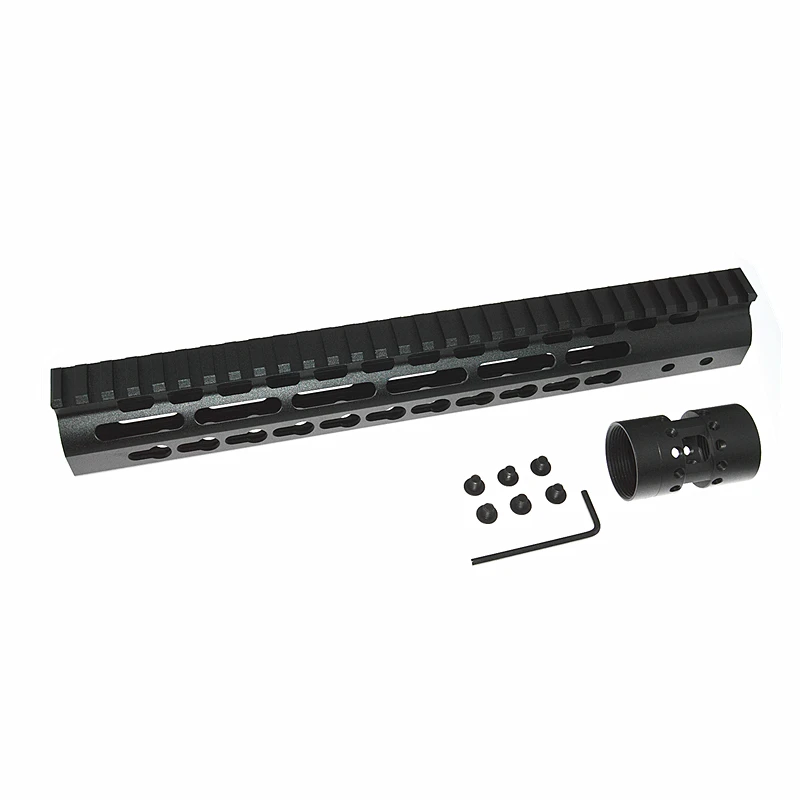 FIRECLUB 12 дюймов поплавок NSR KeyMod Handguard кронштейн со съемным Рельсом черный баррель гайка для AR-15 M4 M16