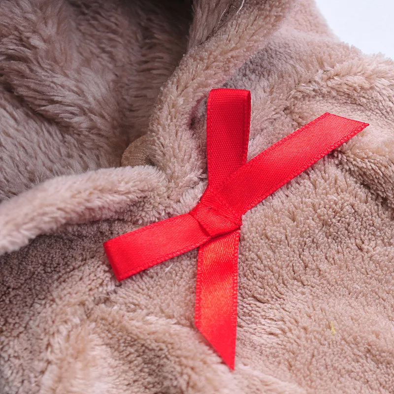 Милая Одежда для собак на зиму, Одежда для питомцев с изображением медведя из мультфильма