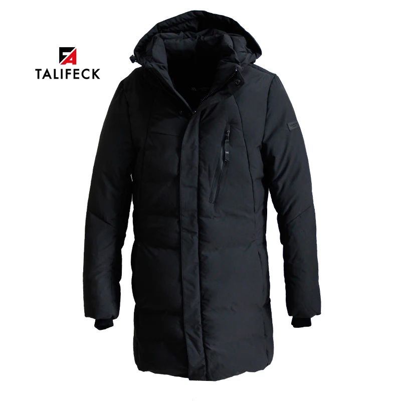 TALIFECK 2020 Новые Теплые Зимние куртки мужские утепленные длинные хлопковые