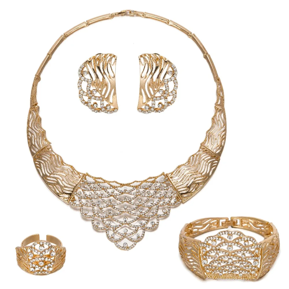 BAUS Дубай Дамский ювелирный набор Свадебные запчасти золотые ювелирные изделия