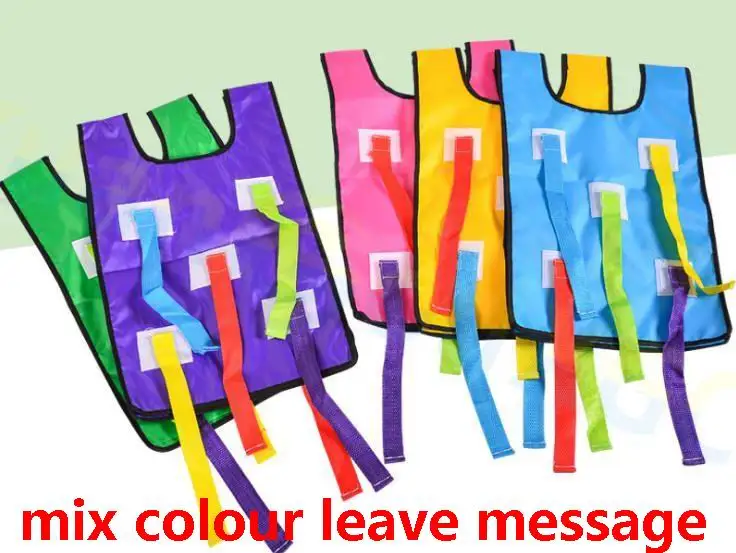 Vest Color message 10 шт. детские игрушки для детей, спортивный жилет для бега, пояс для школы, детского сада, детское тренировочное оборудование - Цвет: Vest Color message
