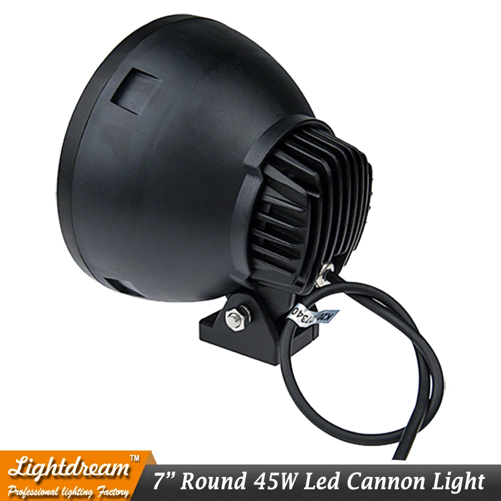 Пара 7 дюймов 45 Вт черный хром круглый светодиодный светильник спот