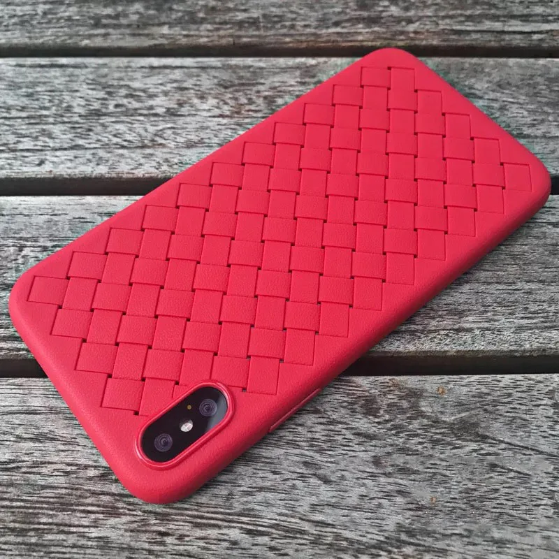 Чехол для мобильного телефона модный новый iPhone 7 6 s 8 X кожаный чехол сетчатый