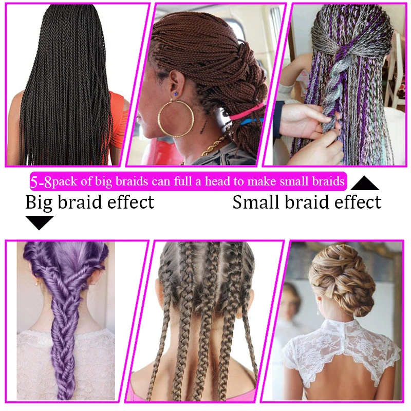 Yiyaobess 24 дюйма синтетические плетеные волосы 100 г/упак. кроше для наращивания