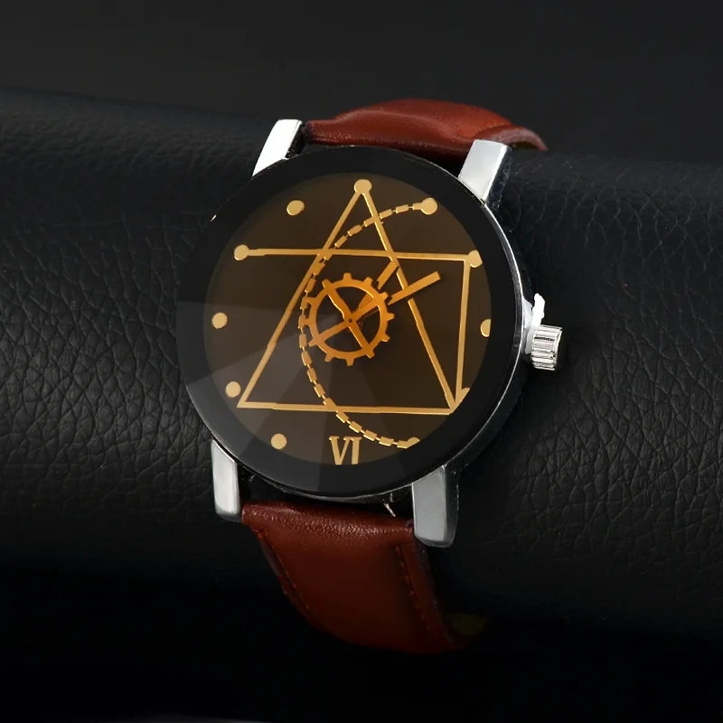 Модные унисекс Montre Femme Reloj Mujer кожа нержавеющей Для мужчин смотреть Оптовая