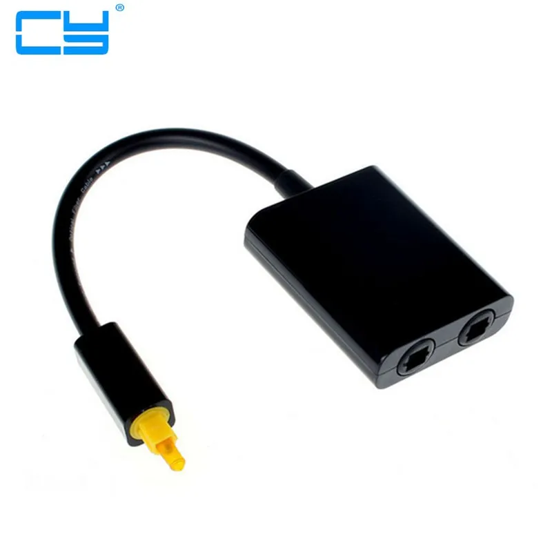 Bk/wh цифровое аудио Оптическое волокно toslink cabo 1 a 2 Y Cabo Adaptador Conversor para PC TV DVD estereo Com