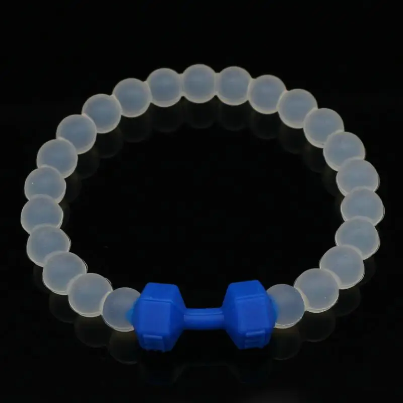 Брендовый милый Мишка силиконовые браслеты с гантелями модный фитнес браслет