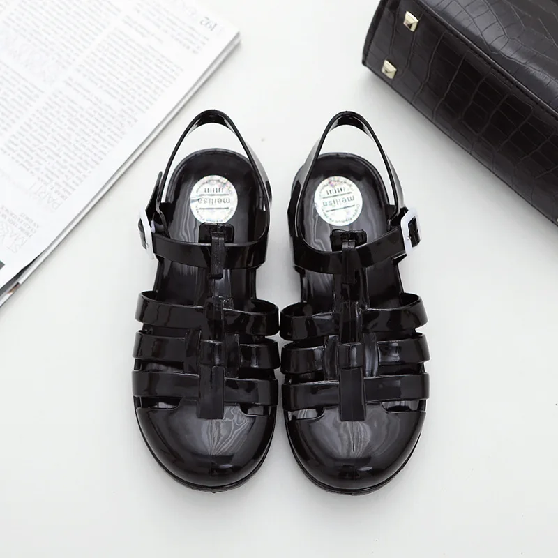 

2019 New Stylish Summer Sandals Female Crystal Jelly Shoes Beach Shoes Boots Slip Plastic Shoes Students