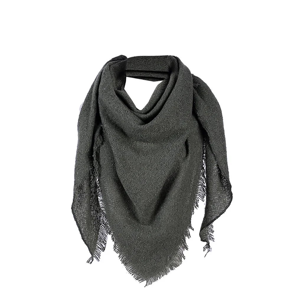 Женская шаль из Пашмина шарф однотонный кашемировый свободный свитер женский
