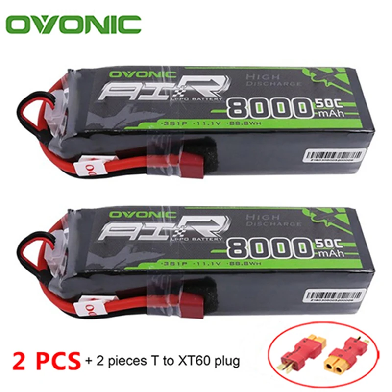 2 шт. батарея osonic LiPo 8000 мАч 11,1 В LiPo 3S 50C-100C аккумулятор T XT60 штекер для большого размера RC вертолет грузовик Квадрокоптер