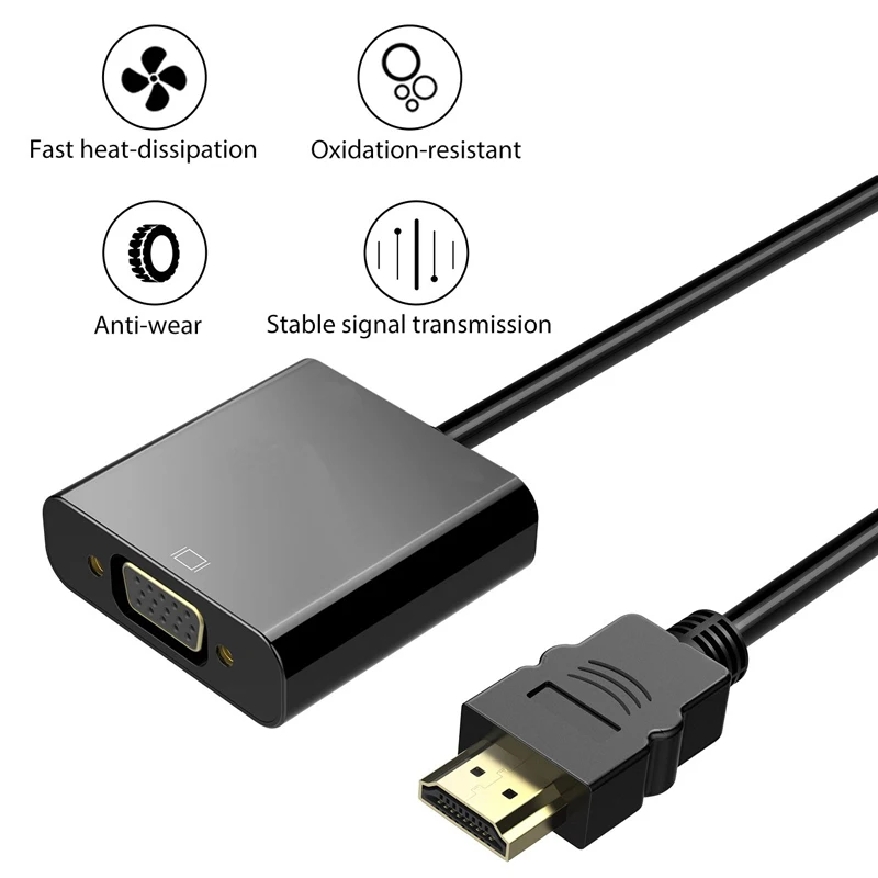 Urgrico hdmi-vga адаптер мужской для Famale HDMI VGA конвертер адаптер 1080P цифро-аналоговый видео аудио для ПК ноутбука планшета