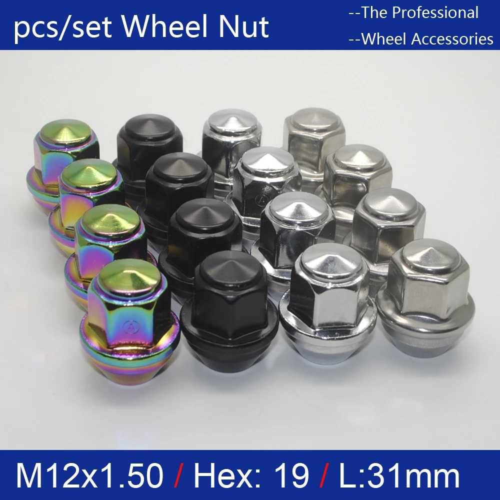 16 шт. шестигранные золотистые гайки M12 x 1 5 для liga abrir roda para FIESTA ford FOCUS Turnier KA MONDEO KUGA