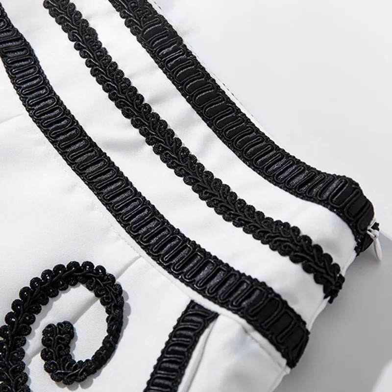 TWOTWINSTYLE Casual Embroidery Patchwork Women Shorts High Waist Hit Color Big Size Short Trousers Female Fashion Summer