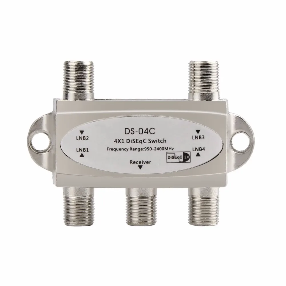4 in 1 x DiSEqc 4-way Wideband Switch DS-04C High Isolation Connect Satellite Dishes LNB For Receiver | Электроника