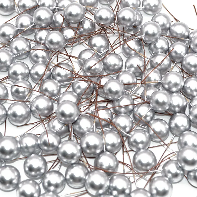 50P 10/12/15 мм Пластик тычинки искусственные цветы искусственные ягод вишни для DIY для свадьбы, Рождества, коробки для тортов и пирожных декоративный венок
