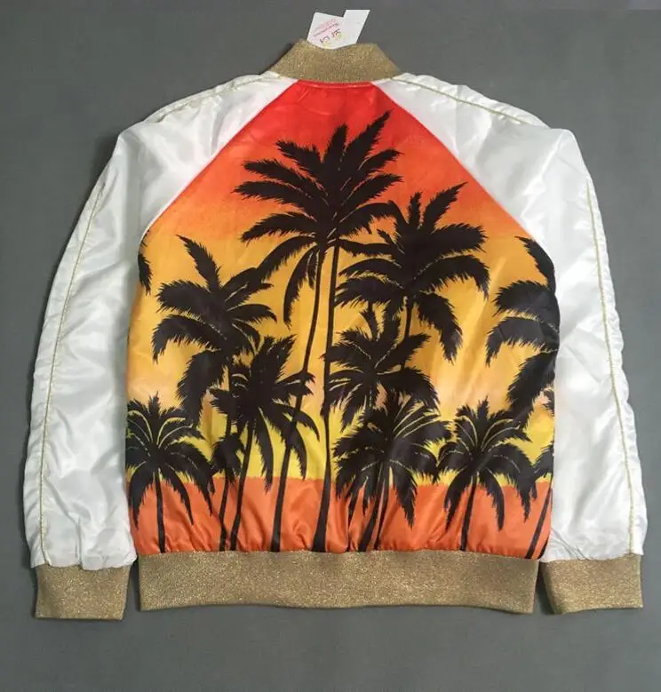 New 2021 Men Rib Sleeve V collar coconut Fashion High quality couple Baseball Coats &amp Jackets Abstract digital coat #C96 | Мужская