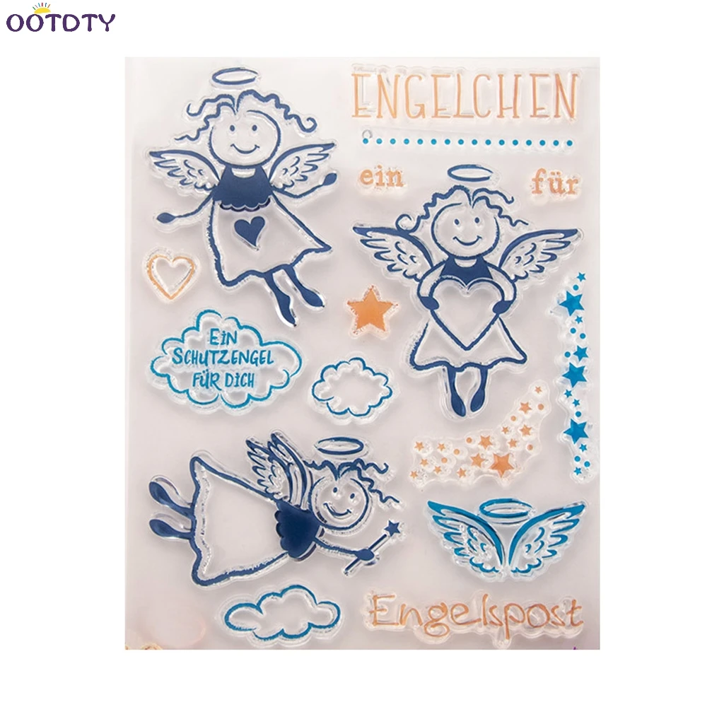 Angel Girls прозрачный силиконовый резиновый Печатный штамп DIY альбом Скрапбукинг