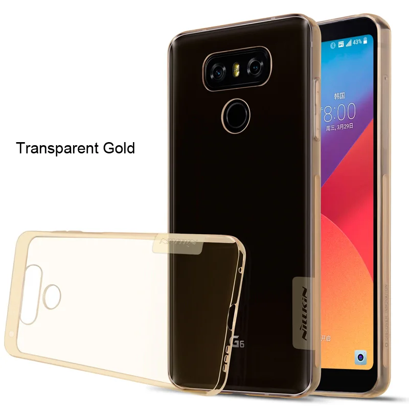 Прозрачный мягкий защитный чехол Nillkin Nature из ТПУ для LG G6 прозрачный силиконовый |