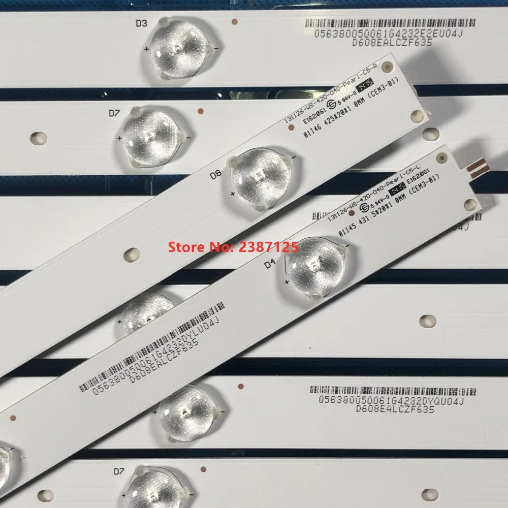 10 шт. Светодиодная лента подсветки для Pana sonic 42 &quotTV SV0420A88 LC420DUE FG A1 TX42AS500 TX42A400B V42FWSD01