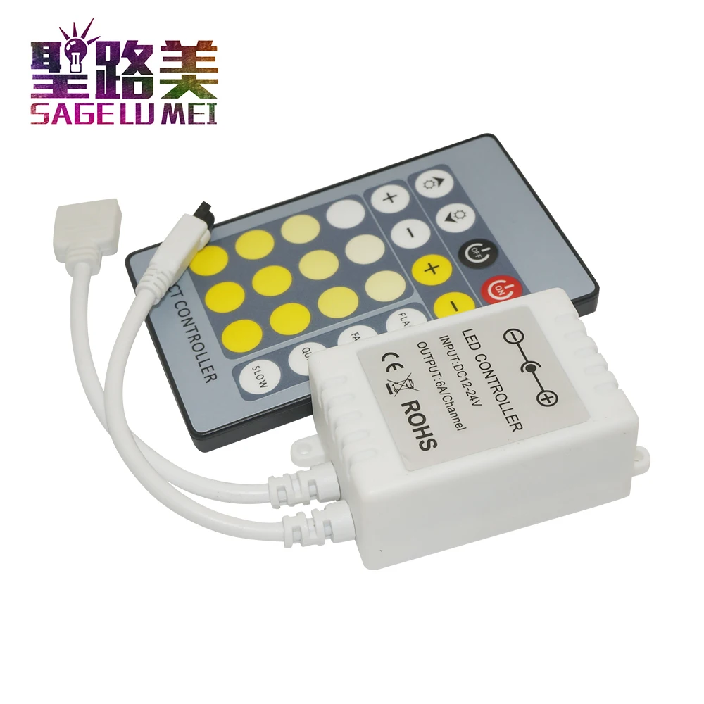 DC 12V 24V Цветовая температура CCT светодиодный контроллер IR 24Key 4Pins пульт