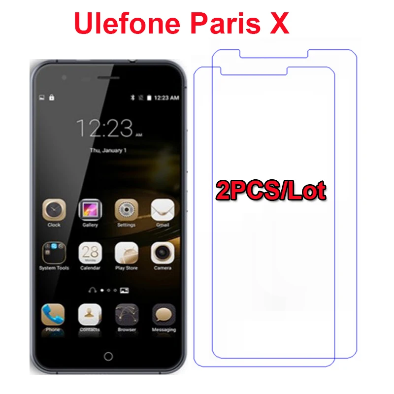2PCS UleFone Paris X Tempered Glass Scratch Proof Ultra-thin High Clear Front Screen Protector Film for ] | Мобильные телефоны и