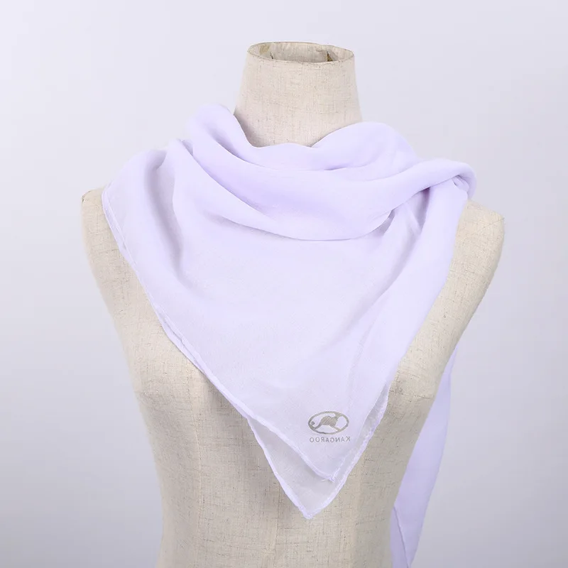 Spring&ampAutumn New Arrival Square Shape Scarves Women Chiffon Solid Color Hijab Wraps Muslim Shawl Scarf |