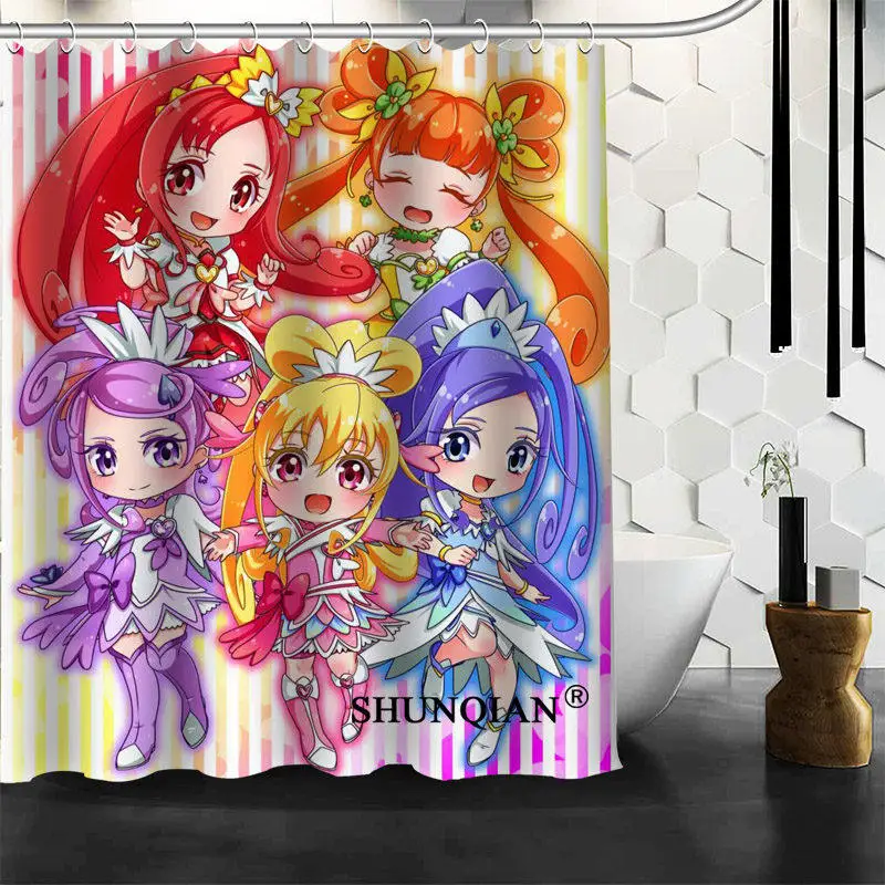 

Smile Precure Shower Curtain Funny Curtain For Bathroom Waterproof Polyester Fabric Eco-Friendly 2020 Bath Curtain Gift