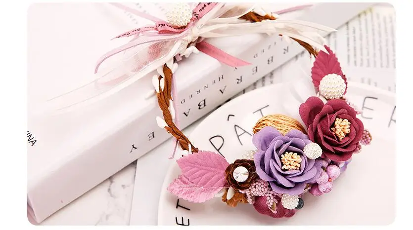 MR TEA Кристалл вечный цветок автомобильный подвесной орнамент зеркало заднего вида подвеска романтическая Женская авто аксессуары Стайлинг