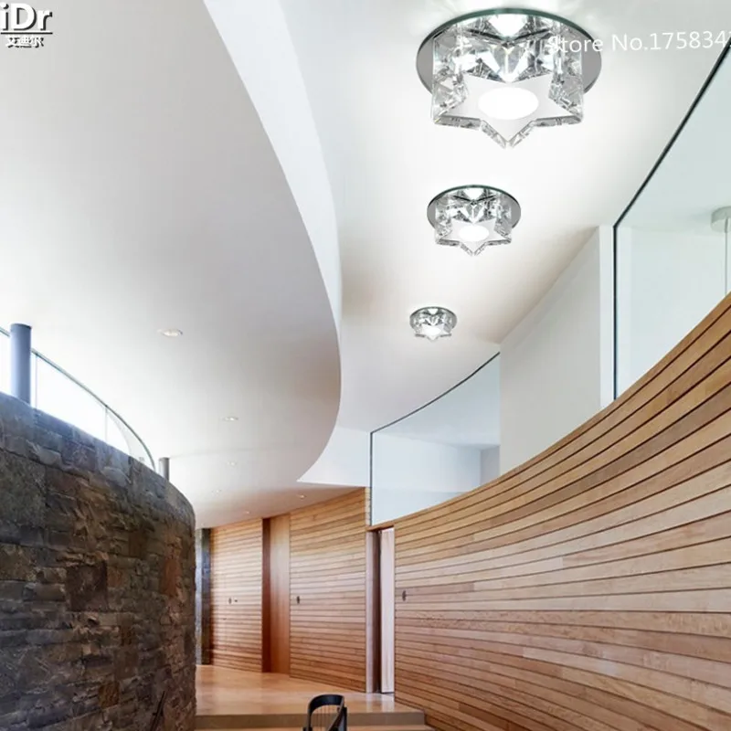 Креативный Хрустальный потолочный круговой светильник для спальни гостиной