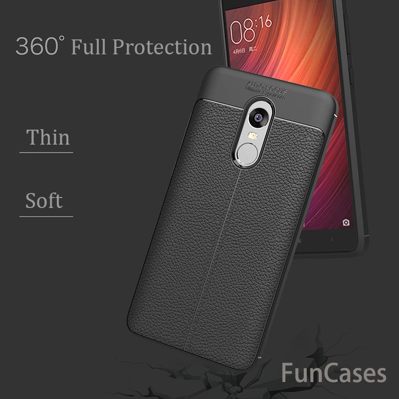 Роскошный противоударный мягкий кожаный из ТПУ чехол s для Xiaomi Redmi Note 4 4X