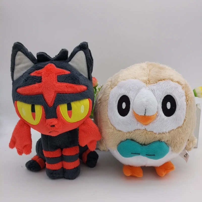 Покемон Литтен Rowlet 18 см комплект из 2-х плюшевые игрушки куклы Новое поступление