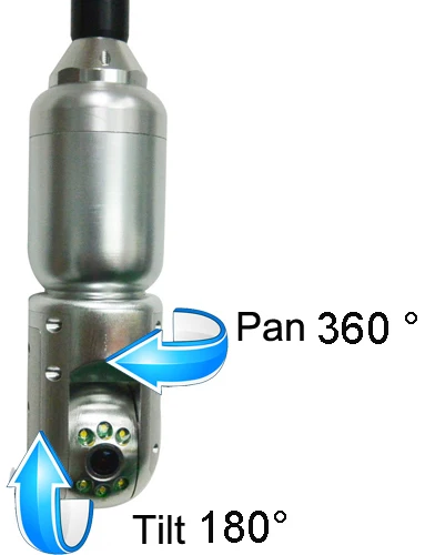 100 м панорамирование и наклон глубоководной скважины Инспекционная камера для